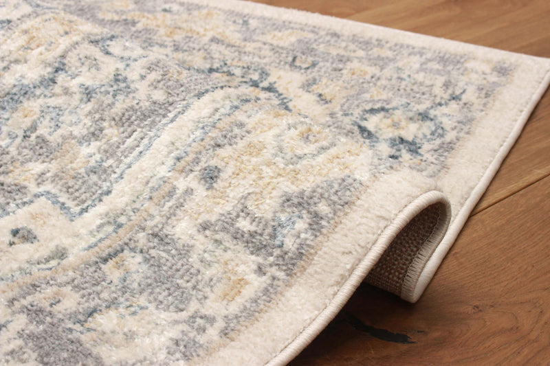 Carpette longue Bijara bleue - 2 pi 8 po x 8 pi 2 po 