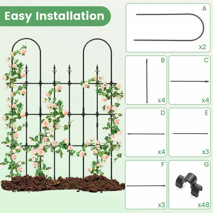 Costway 1 Pcs 58\" X 73\" Trellis De Jardin Pour Les Plantes D'escalade