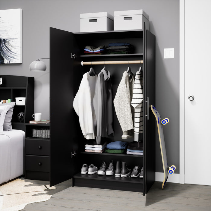 Armoire-penderie Elite de 32 po - noire