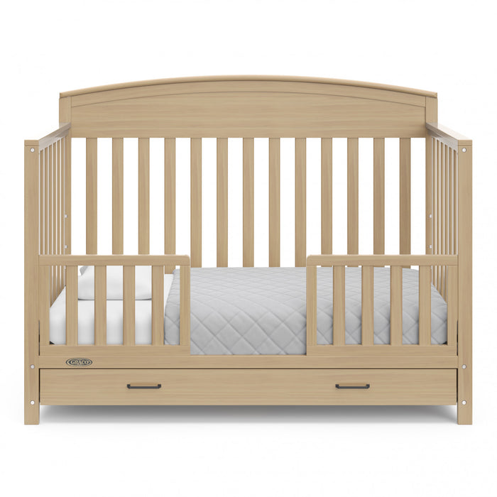 Graco Benton Lit de bebe convertible 5-en-1 avec tiroir - Bois clair
