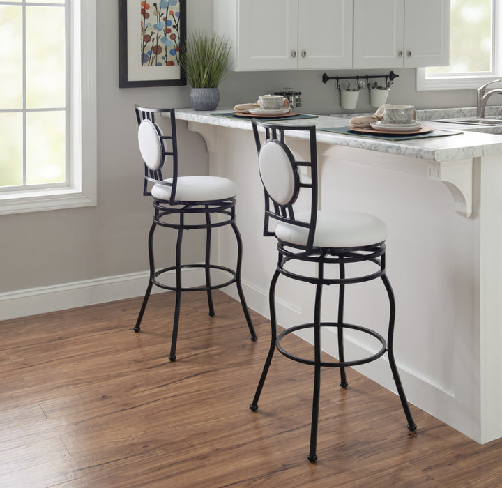 Tabouret bar Townsend en similicuir et avec pattes réglables - noir