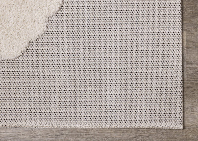 Carpette à motif lion texturé pour enfants - 5 pi 3 po x 7 pi 7 po