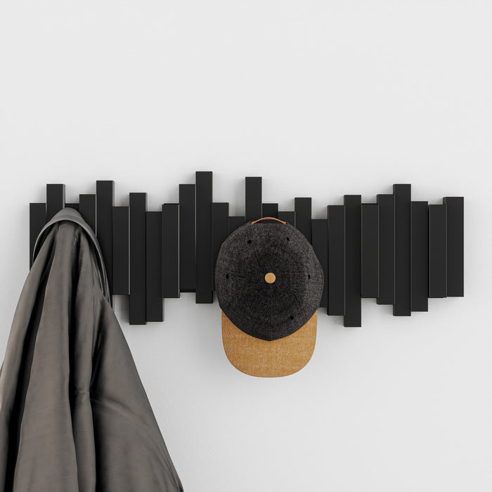 Portemanteau mural moderne Sticks de Umbra - noir