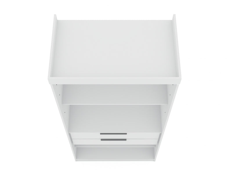Armoire contemporaine moderne Mulberry 36\" en blanc - Ensemble de 3