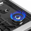 Forno Galiano 36" Black Gas Range, 4.32 cu.ft- FFSGS6444-30BLK | Cuisiniere a gaz noire Galiano 36 pouces, 4,32 pi³ – FFSGS6444-36BLK