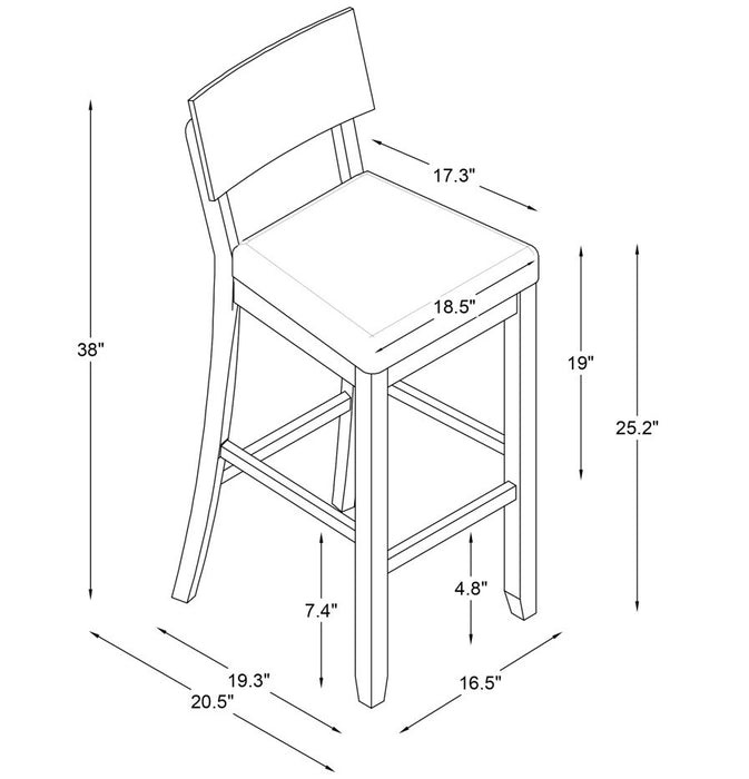 Tabouret Jorissen de hauteur comptoir en tissu d’apparence lin - gris