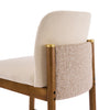 Lois Rubber Wood Counter Stool Set of 2 with Upholstered Seat and Footrest,Beige | Lois lot de 2 tabourets de comptoir en bois d’hevea avec assise rembourree et repose-pieds, beige