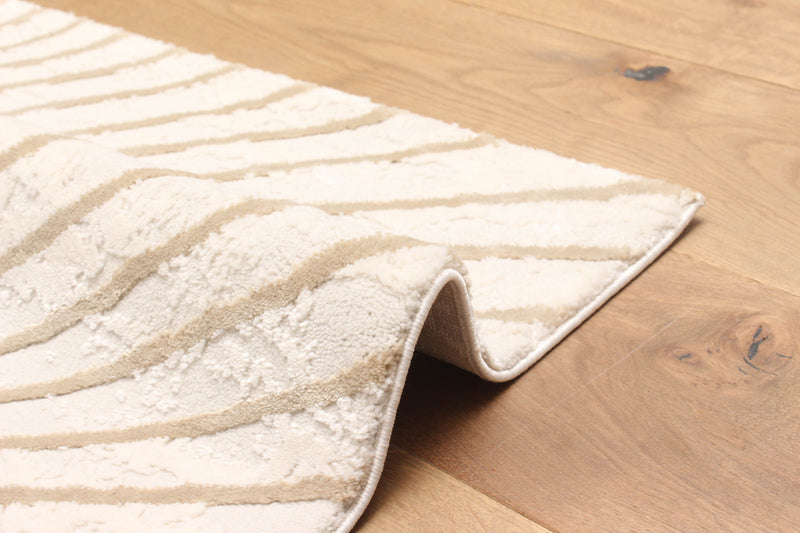 Tapis Contemporain/Moderne Sienna 5'0\" x 8'0\" en Ivoire
