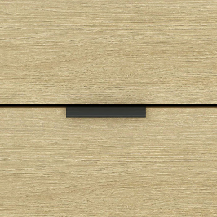 Table de nuit moderne Payton 66 cm en chene naturel (3 tiroirs)