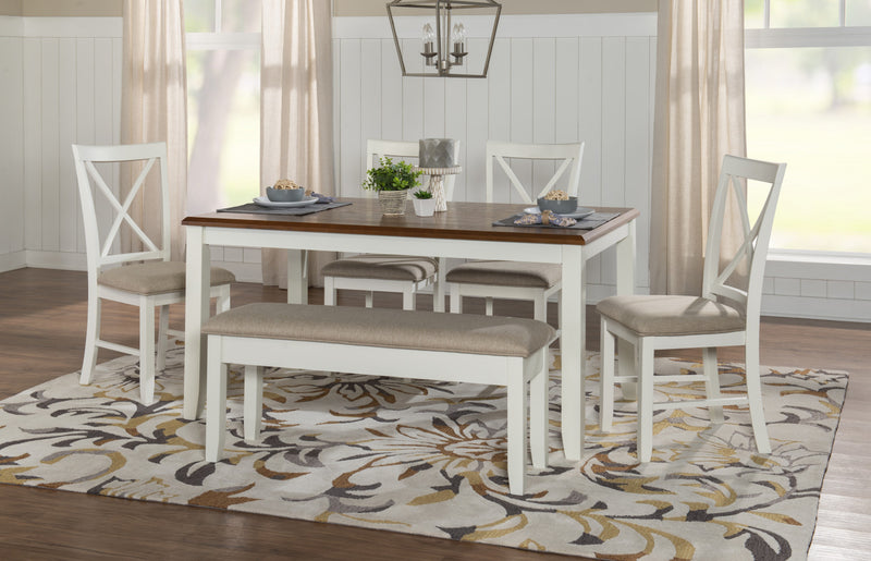 Chaise de salle à manger Jane en tissu brun - ensemble de 2