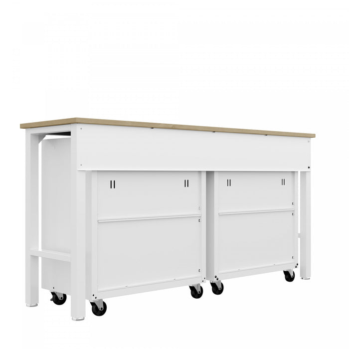 Ensemble de garage moderne Fortress 3 pieces en blanc