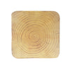 Cade 26.80" Twisted Square MGO Accent Table, Unique Natural Wood Grain Indoor Side Table, Natural | Table d'appoint carree torsadee Cade 26,80 pouces MGO, table laterale interieure a grain de bois naturel unique, naturel