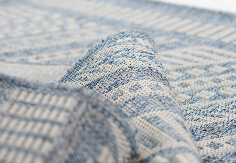 Tapis Transitionnel Livia 5'3\" x 7'0\" en Bleu