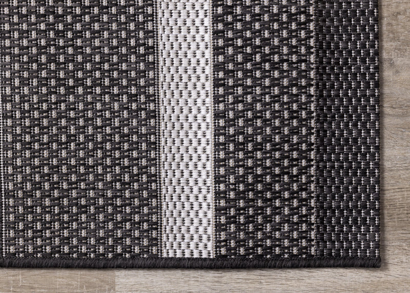 Carpette Jackson à rayures pour l’intérieur et l'extérieur - 3 pi 11 po x 5 pi 7 po