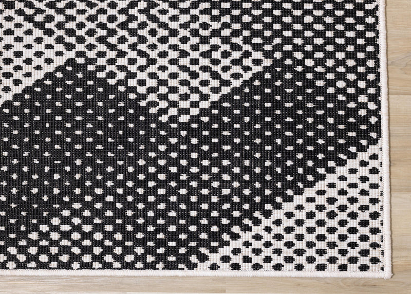 Carpette Brooke à motif de chevron recto verso pour l'extérieur - 7 pi 10 po x 11 pi 2 po