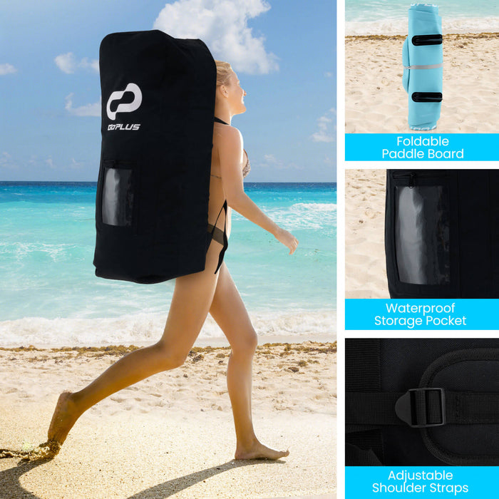 Petite Planche Gonflable De Sup Goplus, Planche De Pagaie Portable Avec Des Anneaux 5d