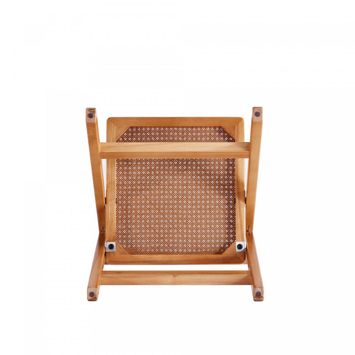 Chaise pliante en bois style industriel Pullman, coloris naturel - Lot de 4