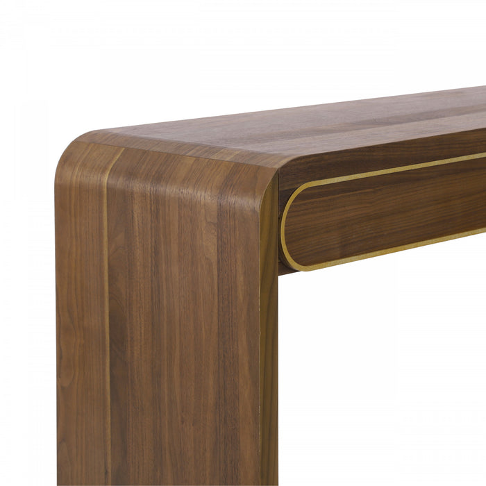 Console en bois Olivia 120 cm avec tiroirs - doree