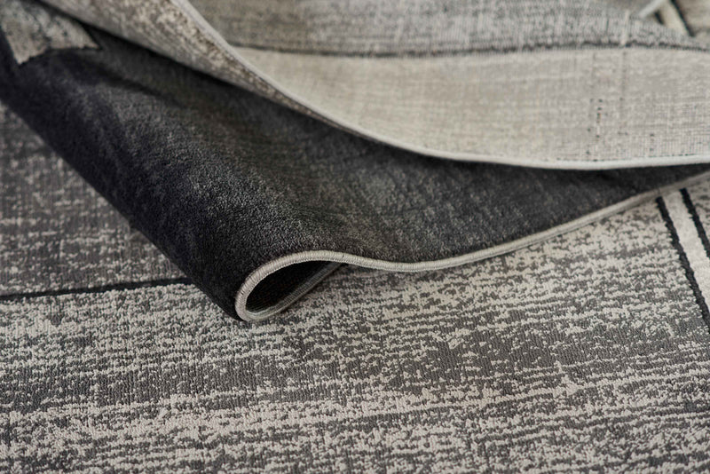 Tapis Contemporain Sorelle 2'2\" x 7'7\" en Gris