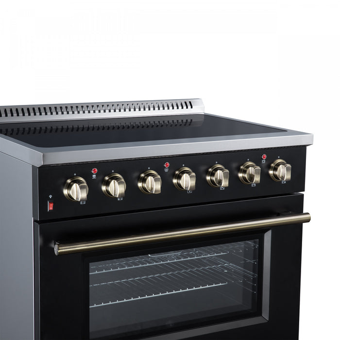 Cuisiniere electrique Galiano de 36 po, 5 foyers radiants, 5,36 pi³, noir – FFSEL6083-36BLK