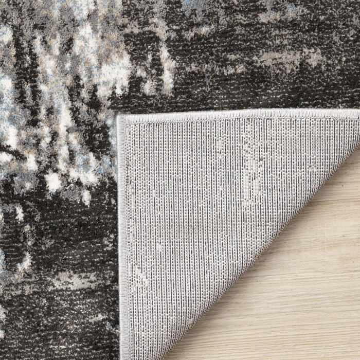 Tapis Hadley au design decolore bleu gris taupe, 7'10\" x 10'6\"