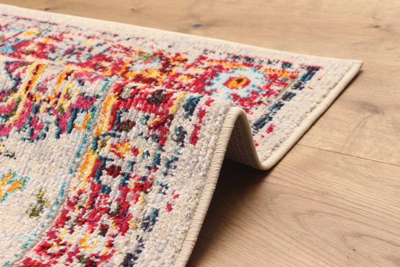 Tapis de Couloir Traditionnel Jasmine 2'8\" x 8'2\" en Ivoire