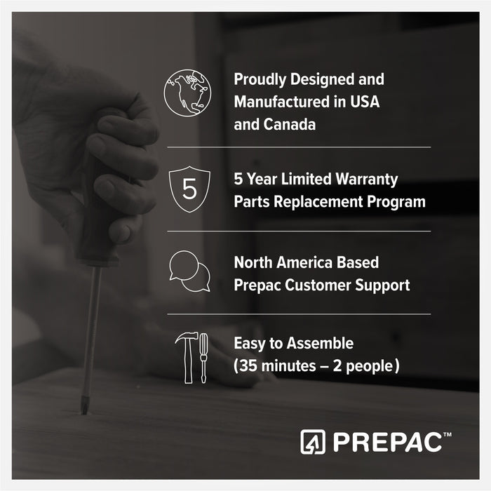 Armoire d’appoint de rangement Elite avec portes à panneaux et 3 tablettes - noire