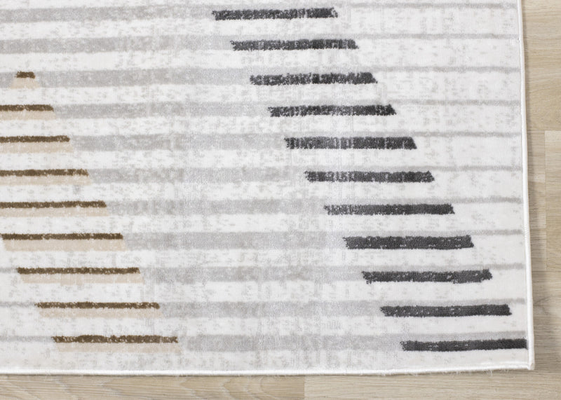 Carpette à motifs de lignes de tressage multicolore lavable à la machine - 7 pi 10 po x 10 pi 6 po