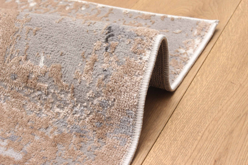 Tapis Contemporain/Moderne Bronte 2'8\" x 8'2\" en Taupe