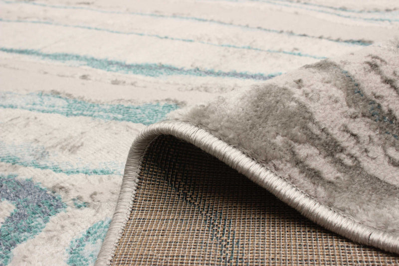 Carpette Zhara bleu sarcelle - 8 pi 0 po x 10 pi 0 po