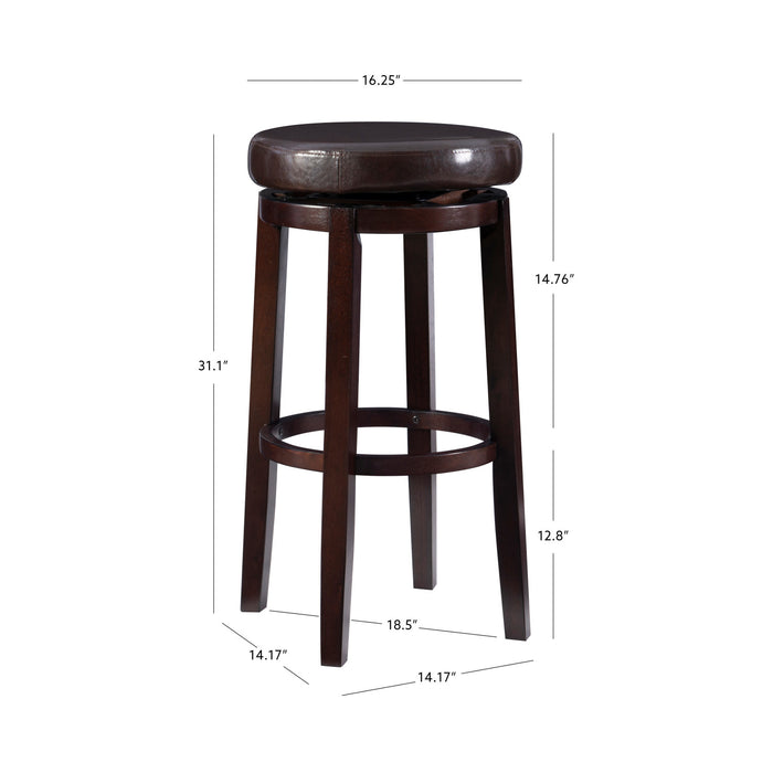 Tabouret bar Maya en similicuir - brun