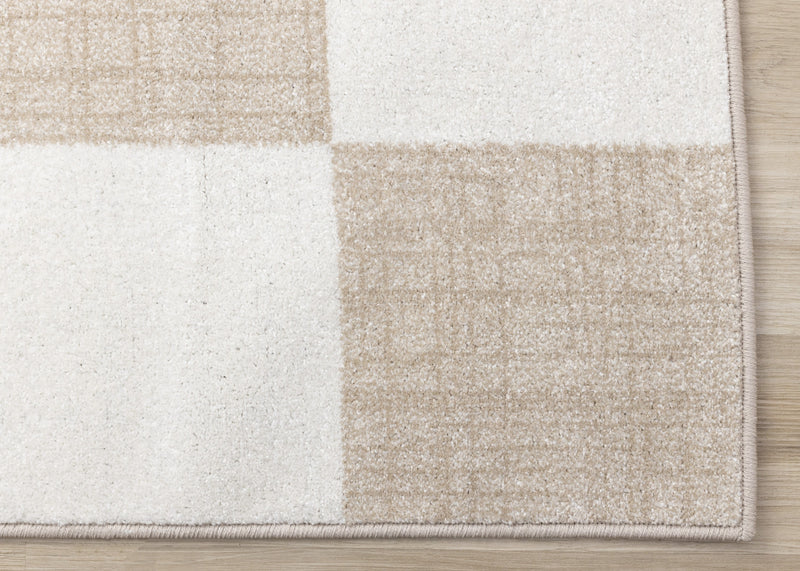 Carpette Covington à motif de damier moderne pour l’intérieur - 2 pi x 7 pi 7 po