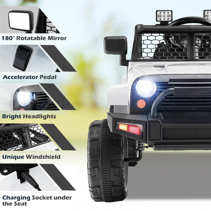 Costway Voiture Electrique 12 V Pour Enfants Costway, Alimente Par Batterie Avec Telecommande, Vehicule Jouet A 4 Roues Pour Garcons Et Filles
