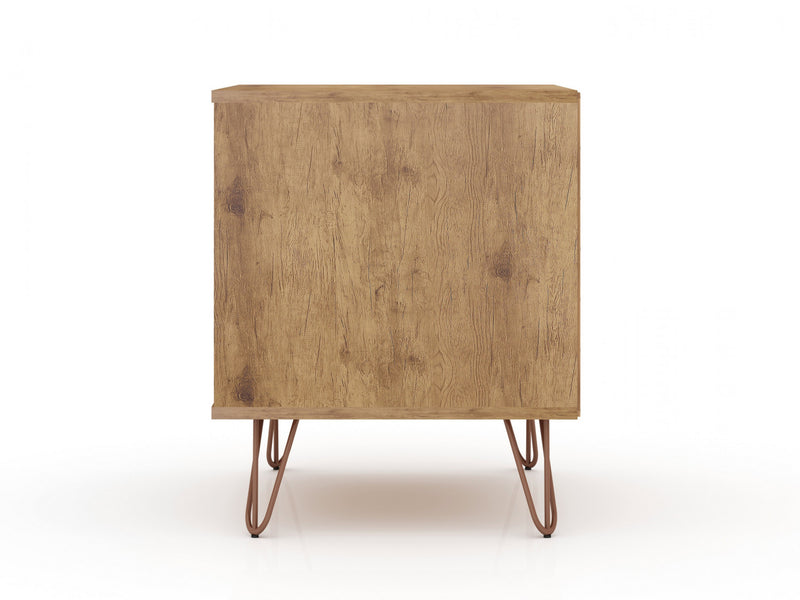 Table de nuit Rockefeller Mid-Century Modern 20\" en gris (2 tiroirs) - Lot de 2