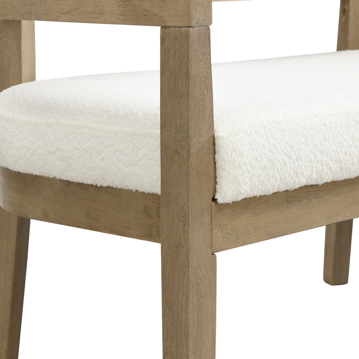 Rattan Causeuse Rembourree en Rotin 47.5 po avec Dossier Tisse Main, Beige, Frene Naturel