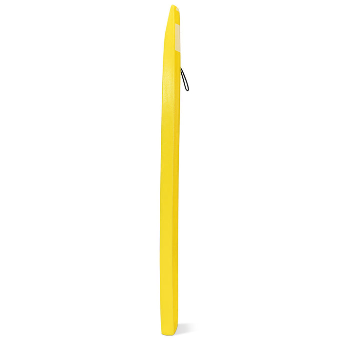 Costway Bodyboard,planche De Surf 41 Pouces En Xpe Avec 90cm De Corde Pour Debutants,amateurs Jaune Avec Noix De Coco + Parasol