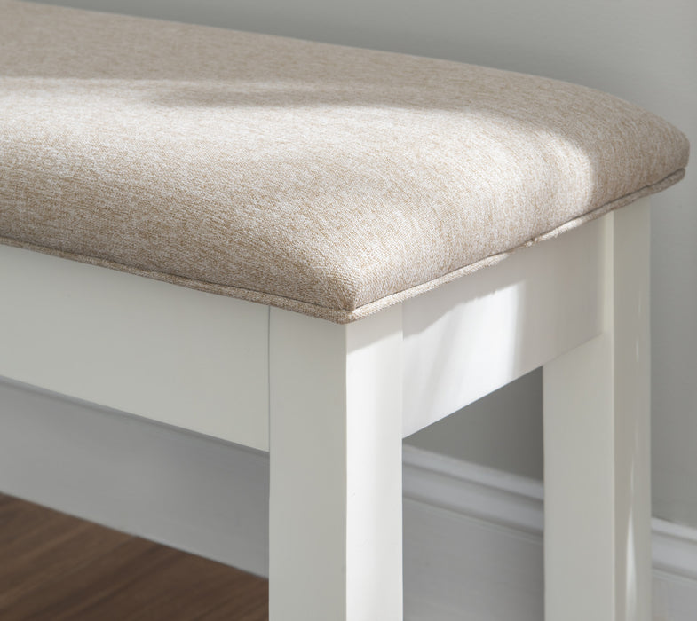 Banc de salle à manger Jane en tissu avec rangement - brun