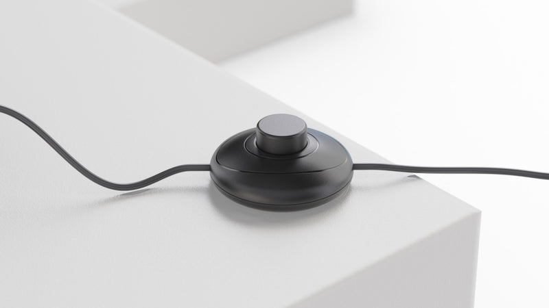 Lampe à pied à conception de boucle à DEL de 59 po noire