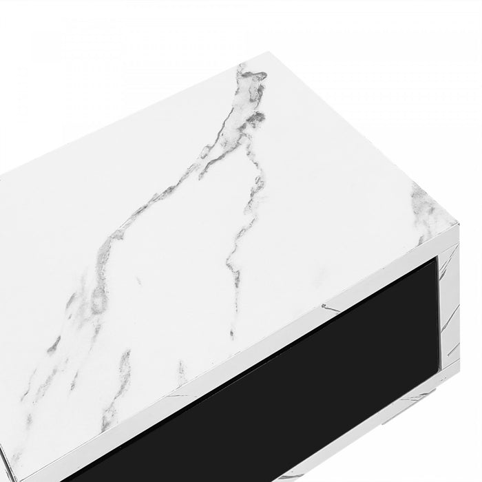 Liam 55.1\"–102\" Cabinet TV Moderne avec Longueur Ajustable et Fonction Rotative, Blanc