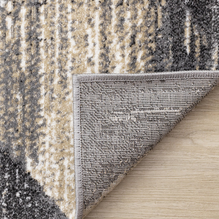 Tapis Dayton a motif de losanges vieillis, 6'7\" x 9'6\"