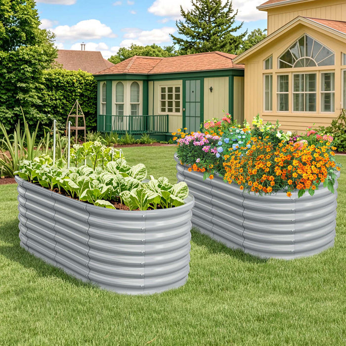 Costway Souleve Kit De Lit De Jardin Planter Souleve Boites De Jardin Exterieures 65\" X 32\" X 24\"