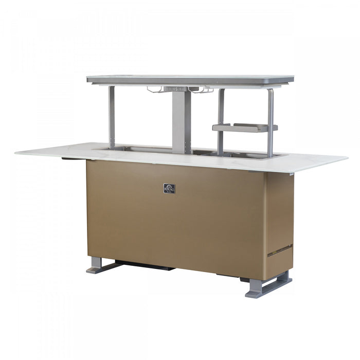 Table de bar intelligente Elevato blanche, refrigerateur et congelateur de 5,3 pi³-FBTFR7037-72WHT