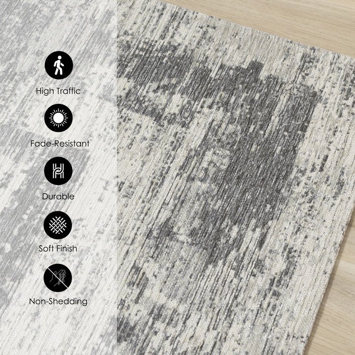 Tapis Kylie bordures gris delave, 7'10\" x 10'10\"