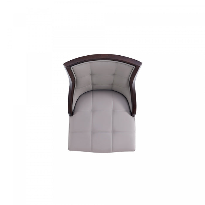 Chaise de salle a manger traditionnelle en bois avec assise rembourree gris Fifth Avenue - Lot de 4