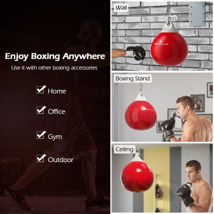 Goplus 18\" 110lbs Eau Lourde Remplie Poinconnage Aqua Formation Sac De Boxe A La Maison Crochet De Gym