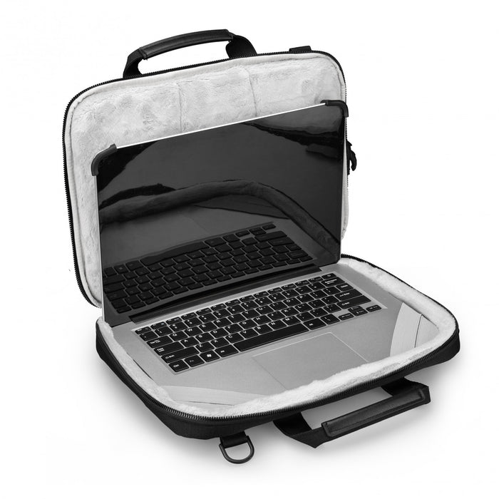 Housse pour ordinateur portable Swissdigital Bolligen 14\" – Chargement USB, resistant a l'eau, systeme Add-A-Bag, protection rembourree, voyage