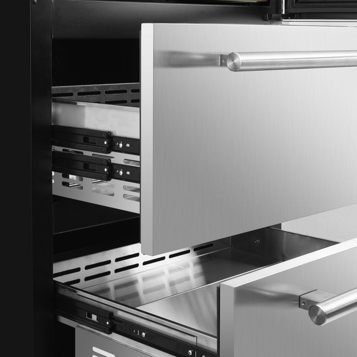 Refroidisseur a vin et a boissons Celano de 30\"a triple zone, 21,3 pi³, en acier inoxydable -FWCDR6697-30S