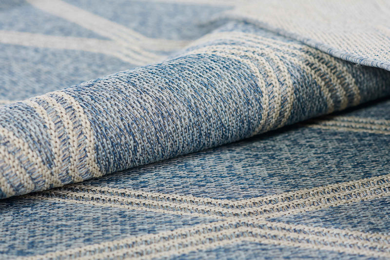 Tapis Transitionnel Cypress 5'3\" x 7'0\" en Bleu