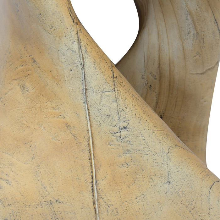 Table d'appoint moderne sablier torsade Miro 16 pouces MGO, table laterale interieure imitation bois, naturel