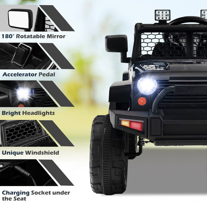 Costway Voiture Electrique 12 V Pour Enfants Costway, Alimente Par Batterie Avec Telecommande, Vehicule Jouet A 4 Roues Pour Garcons Et Filles